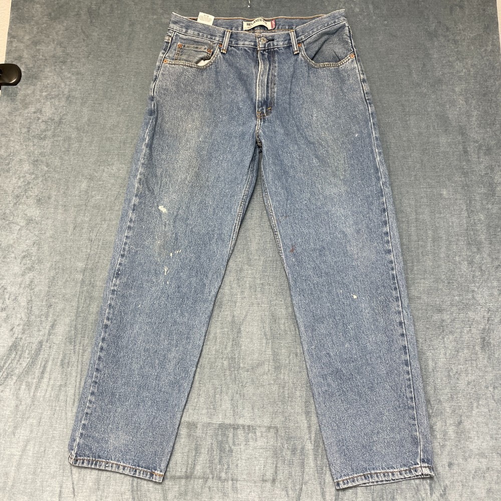 Levi's 550 Relaxed Fit Jeans Mens 36x32 Blue Denim Cotton Non Stretch Outdoor